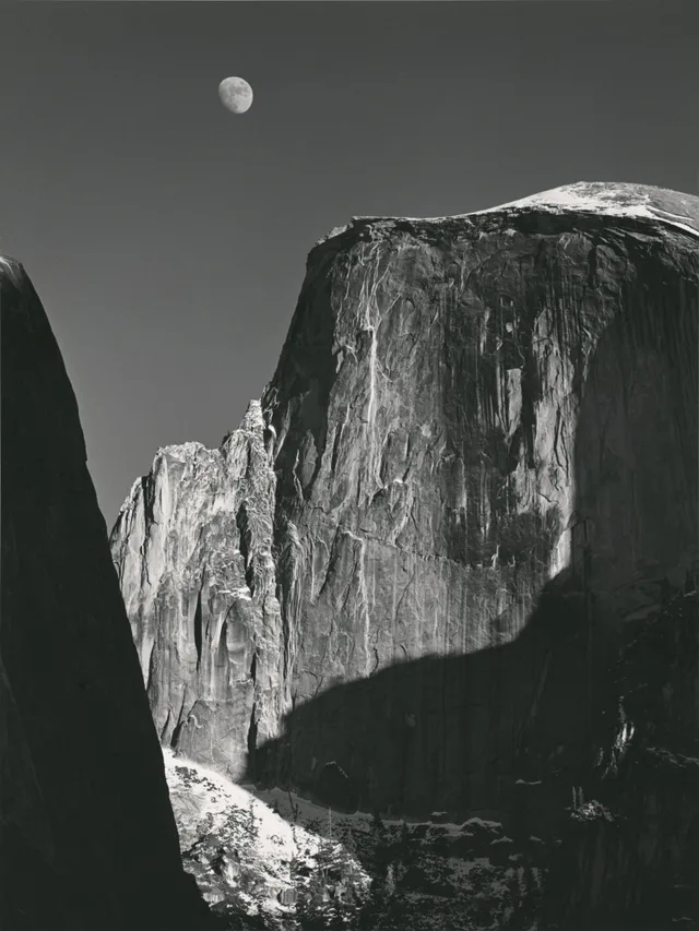 Moon and Half Dome, Yosemite National Park